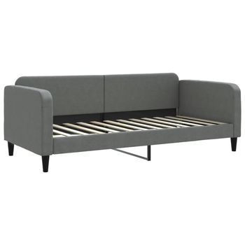 Sofá Cama Sin Colchón Tela Gris Oscuro 90x200 Cm Vidaxl