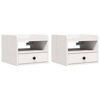 mesita de noche 2 pcs 38 x 36 x 295 cm madera maciza de pino vidaxl