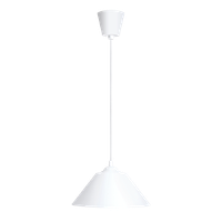 lampara de techo colgante moderna aigostar 1m lampara colgante de plastico conica blancacasquillo de bombilla e27lampara de techo industrial para cocinasrestaurantesdormitorioso250 mm