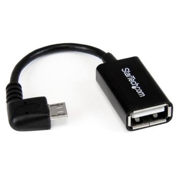 Cable adaptador StarTech Micro USB a USB OTG ángulo derecho 12 cm