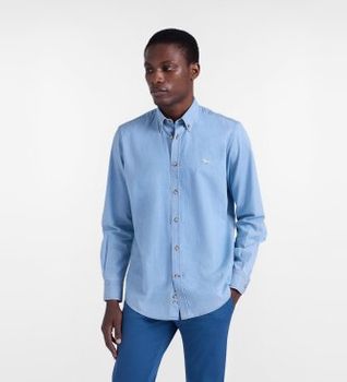 Harmont & Blaine para hombre. CRQ001013161M Camisa denim regular fit azul (S), Casual, Algodón, Manga larga
