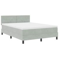 cama con somier y colchon gris claro 160 x 200 cm tela