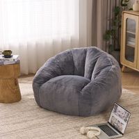 puf de suelo gris para adultos y ninos respaldo y apoyo lumbar 98  98  60 cm