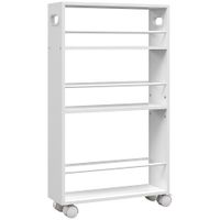 carrito auxiliar 45x15x80 cm blanco