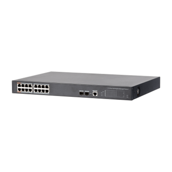 (DH-PFS4218-16GT-240) DAHUA SWITCH L2 POE GESTIONABLE 16 PUERTOS GIGABIT + 2 SFP UPLINK GIGABIT