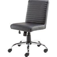 alphason lane leather-look operator chair - black black