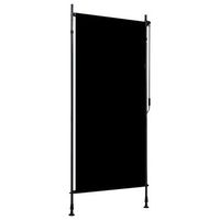 estor enrollable - estor para exterior - poliester y aluminio - gris antracita 100x270cm
