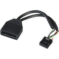 silverstone g11303050-rt adaptador interno 19 pin usb 20 a usb 30 machohembra 10cm