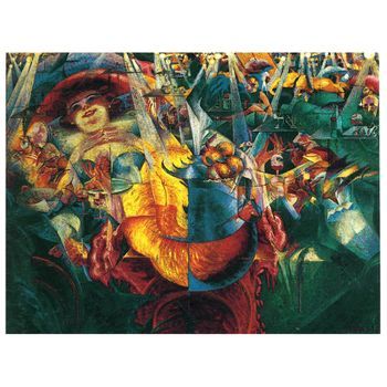 Legendarte - Cuadro Lienzo, Impresión Digital - La Risa - Umberto Boccioni - Decoración Pared Cm. 60x90