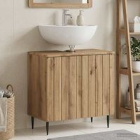 vidaxl mueble de lavabo para bano zwolle roble artisan