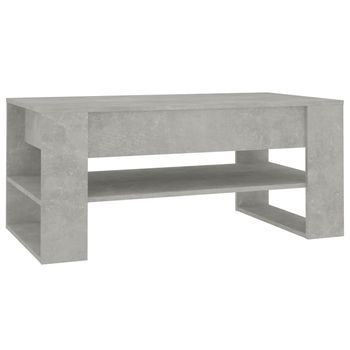Mesa De Centro，mesa Auxiliar，mesa De Café Madera Contrachapada Gris Hormigón 102x55x45 Cm