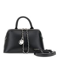 bolso trapezoidal con cremallera grande black