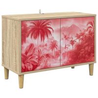 mueble de tv aachen 69 x 33 x 50 cm sonoma madera de ingenieria vidaxl