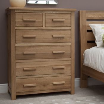 Rohan Oak 2 over 4 Chest of Drawers