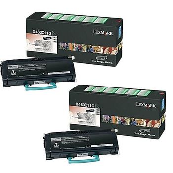 Lexmark X463X11G Black Extra High Capacity Original Toners Twin Pack (2 Pack)