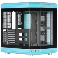 mars gaming mc-3t semitorre atx triple cristal templado 3x slots pci verticales usb-c 30 azul