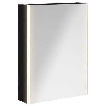 Armario Con Espejo De Baño | Mueble De Baño Roble Negro 53,5 X 15,5 X 70 Cm