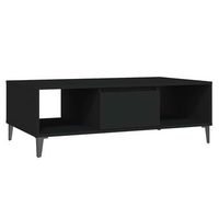 mesa de centro madera contrachapada negro 1035x60x35 cm vidaxl