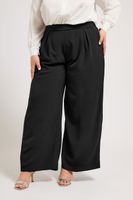 yours london pantalones negros anchos crepe mujer curvy y tallas grandes yours london