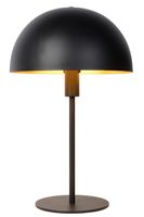 lampara de mesa de acero 1xe14 negro