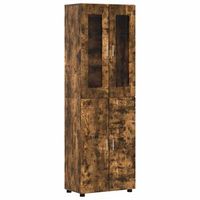 aparador alto florin 60 x 35 x 182 cm roble ahumado vidaxl