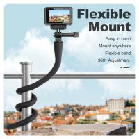 telesin-tripode monopie flexible para palo de selfie para gopro insta360 dondequiera sin herramientas para iphone camara telefono universal