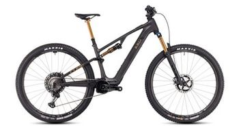 Cube ams hybrid one44 c 68x slt 400x btt electrica de suspension total shimano xtr 12s 400 wh 29   carbono gris oro 2025