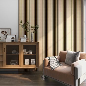 Set De 4x Paneles De Pared Vang Acústico Mdf 120x60x2cm (2,88 M²) - Roble Claro [neu.holz]