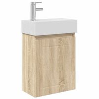 modulo de bano con griferia roble sonoma 455 x 255 x 84 cm vidaxl