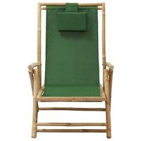 silla de relax  silla de relax  silla de relajacion reclinable de bambu y tela verde