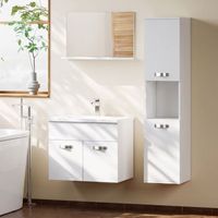 muebles de bano de melamina ceramica kleankin 30x30x1315 cm-blanco