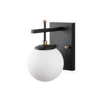 lampara de pared zahar-13113 blanco antiguo metal vidrio 15x20x15 cm