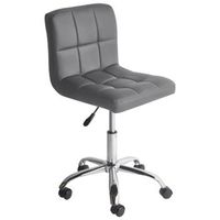 silla de escritorio giratoria gris pata de metal altura ajustable marion