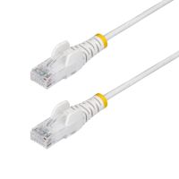 cable de red ethernet cat6 delgado startech 50cm blanco sin enganches poe 100w