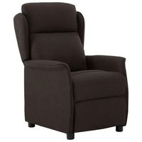 vidaxl sillon reclinable marron oscuro poliester