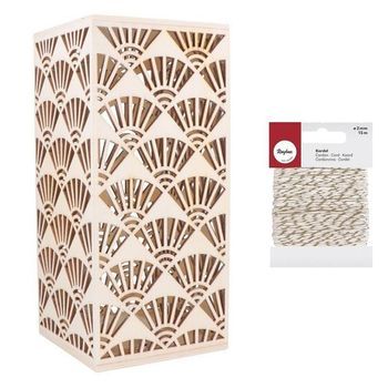 Lámpara De Madera De Estilo Japonés Para Personalizar 26 X 12 Cm + Cor