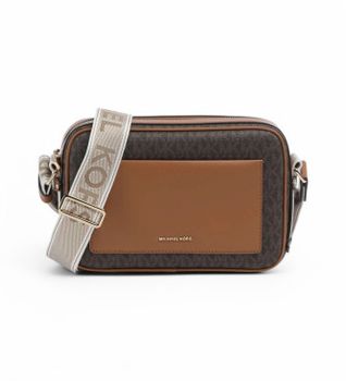Michael Kors para mujer. 32R5G5VC9B Bolso bandolera monograma marrón (OSFA), Casual, Poliéster