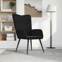 sillon de salon  silla  sillon de relax de terciopelo negro cfw74101