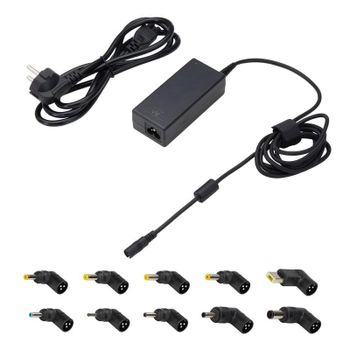 Adaptador de corriente Ewent EW3968 universal 65 W con 10 conectores