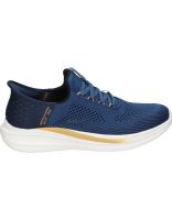 zapatillas veganas para hombre skechers slip-ins rf slade quinto 210810-blu azul marino 45