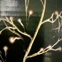 3m long gold branch garland - 288 warm white led