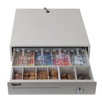 Iggual IRON-10W Cajón Portamonedas 38cm 4+6 Blanco