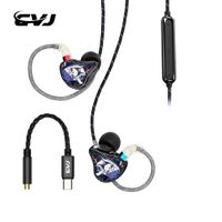 cvj vivian ct3 auriculares in ear monitor driver dinamico 10mm hifi iem cable desmontable 35mm a type c para musica gaming