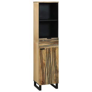 Armario De Lavabo | Mueble De Lavabo Para Baño Con Estante Marrón 38 X 33 X 160 Cm