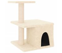 vidaxl rascador para gatos con postes de sisal color crema 48 cm