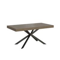 mesa extensible 80x160244 cm plaker gris paloma patas blanca
