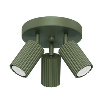 Lámpara de techo verde oliva aluminio alt. 20 cm