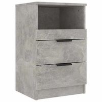mesita de noche mesilla de noche - madera contrachapada gris hormigon mc8003