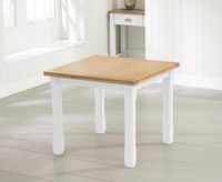 somerset 90cm oak and white painted flip top extending dining table