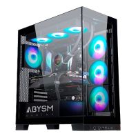 abysm gaming danube sava h500 black caja cristal templado usb 30 argb negra